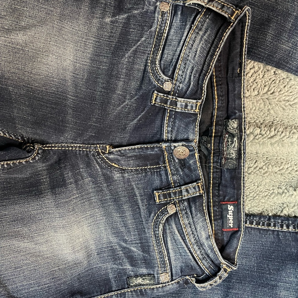 Silver skinny jeans